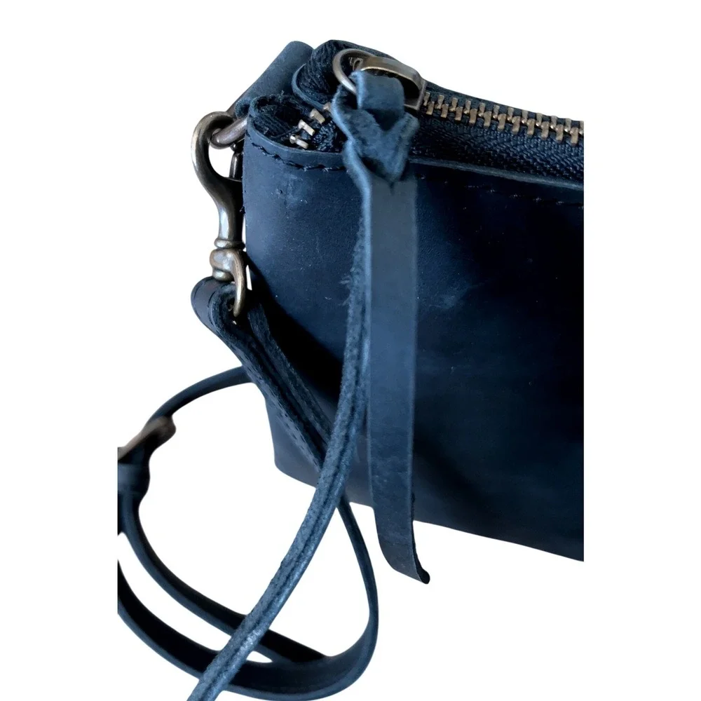 ABLE black leather‎ crossbody bag detachable adjustable strap